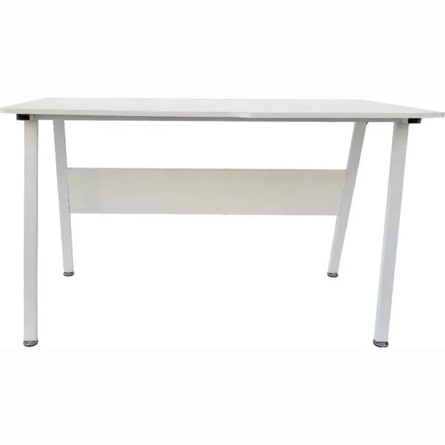 VDD Industrial Vintage Design Computertafel bureau Stoer - industrieel modern - 130 cm breed - wit frame wit tafelblad