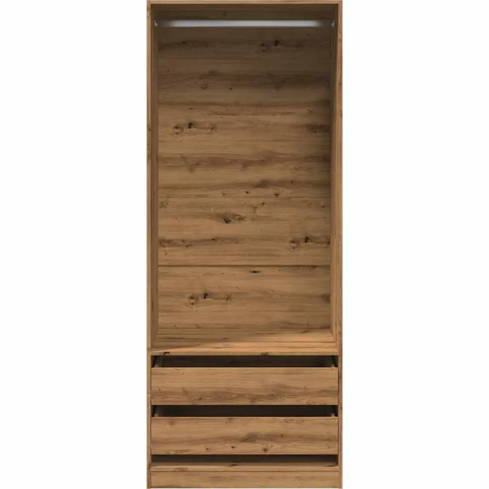 vidaXL Kledingkast 80x50x200 cm bewerkt hout artisanaal eikenkleur, foto 3