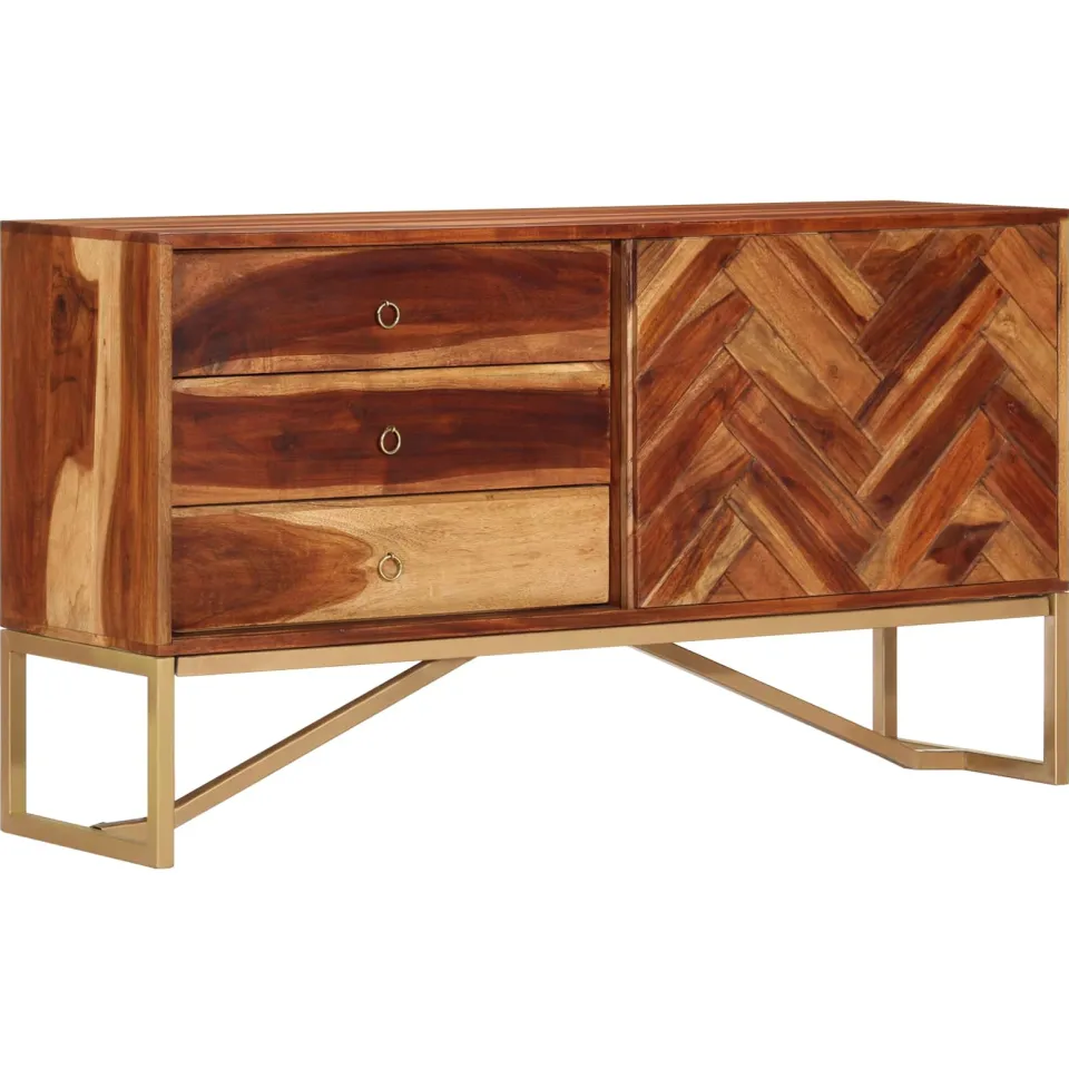 vidaXL Dressoir HoningBruin 160 x 30 x 80 cm Massief Acaciahout bruin, foto 4