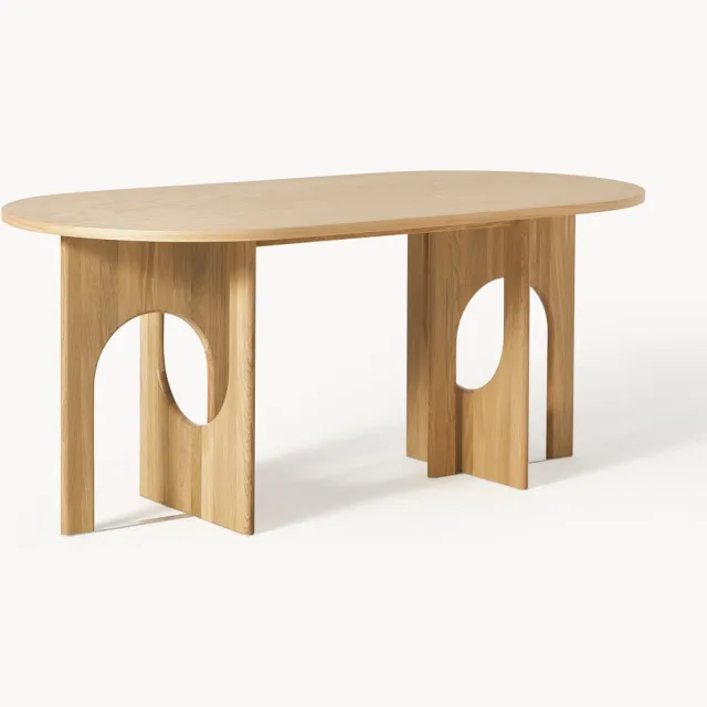 Westwing Collection Ovale eettafel Apollo, in verschillende formaten Beige