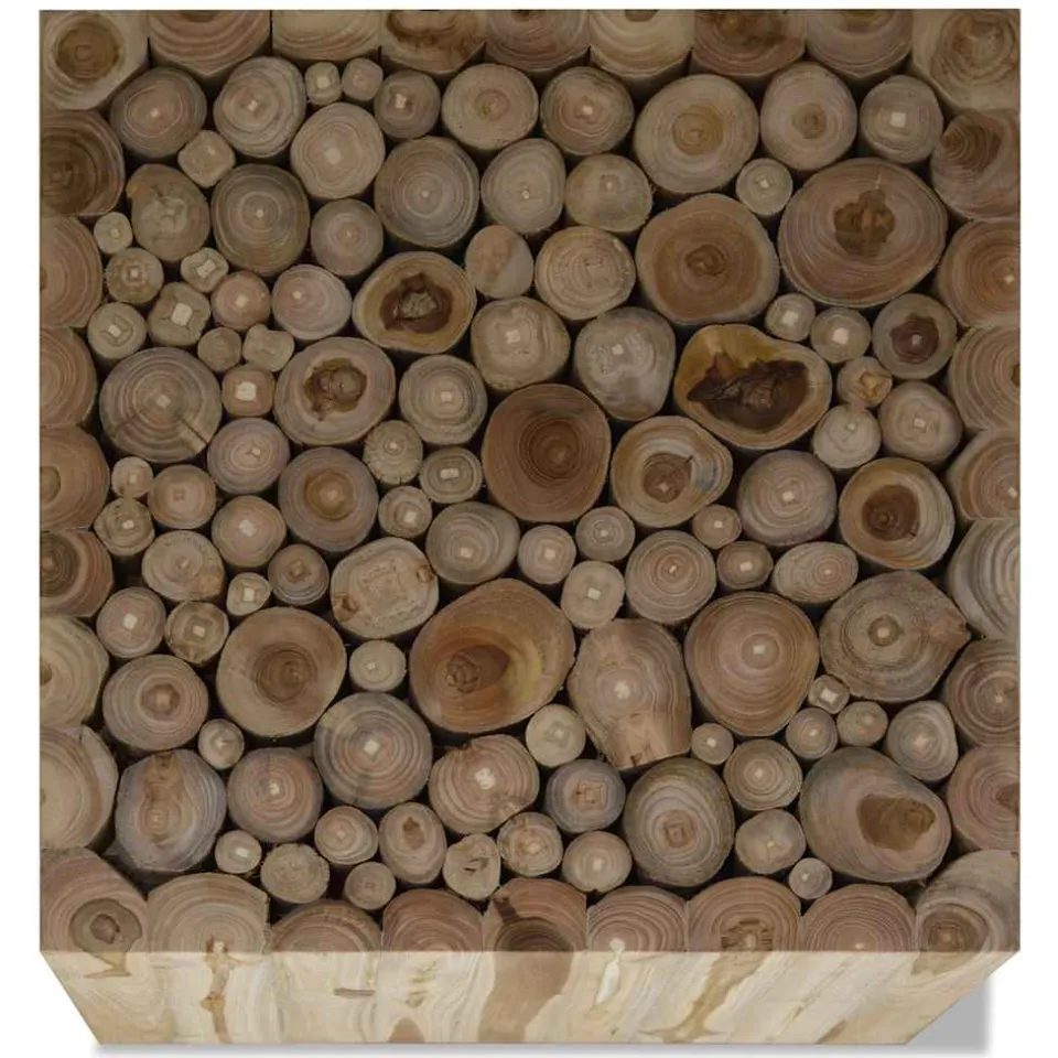 vidaXL Salontafel 50x50x35 cm echt teakhout bruin, foto 4