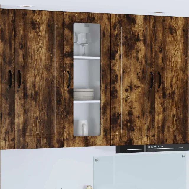 vidaXL Vaatwasserpaneel KALMAR Gerookt eiken 40 x 31 x 100 cm Bruin