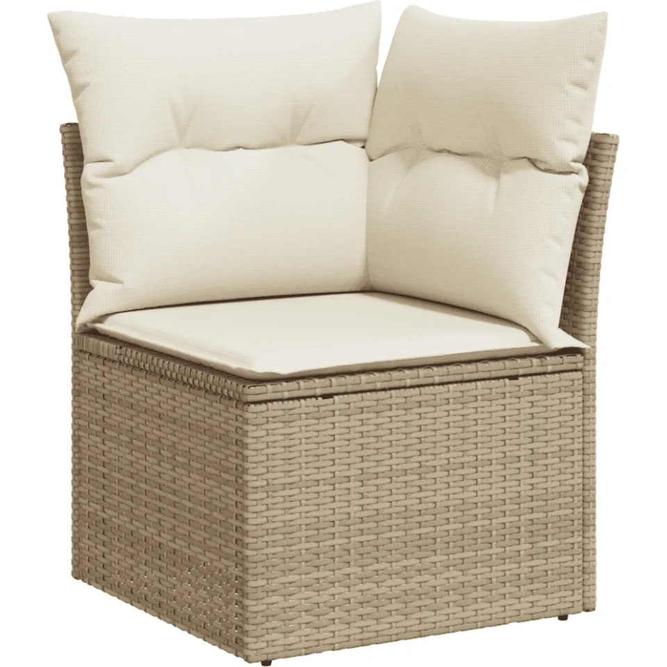vidaXL Patio Sofa Set 5-zits Beige and Cream, foto 4