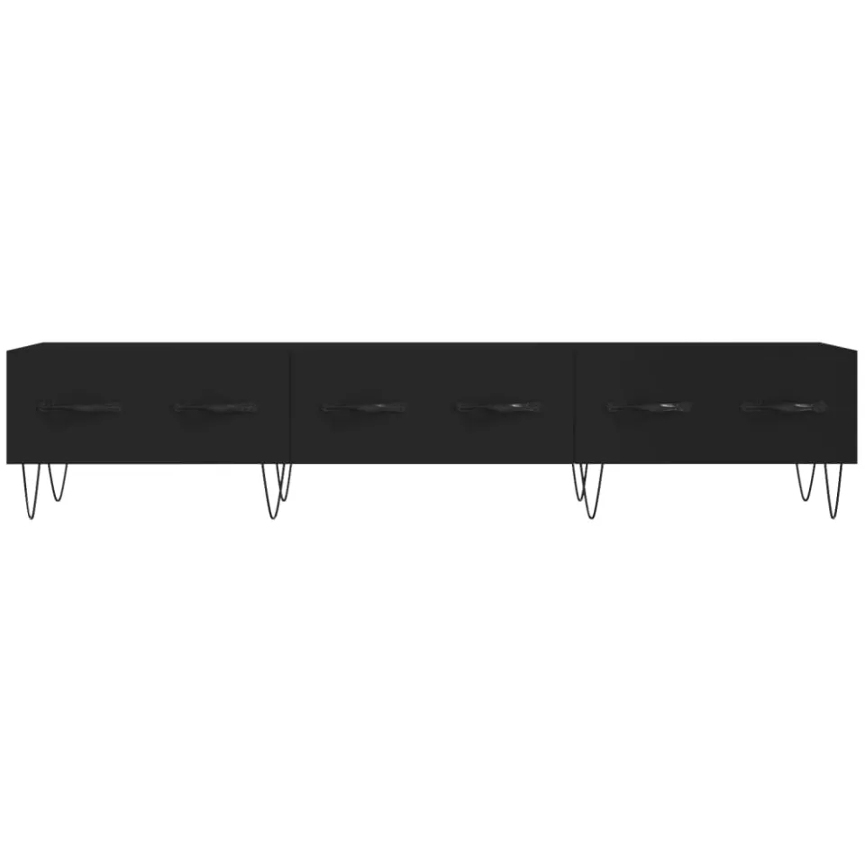 vidaXL Tv-meubel 150x36x30 cm bewerkt hout zwart