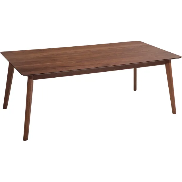 Beliani MADOX - Eettafel - Donkere houtkleur - 100 x 200 cm - MDF Bruin