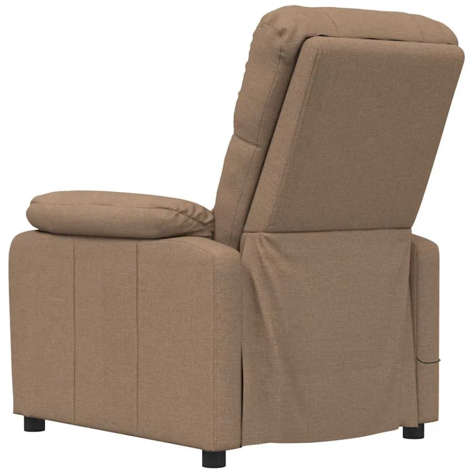 vidaXL Massagestoel stof bruin, foto 4