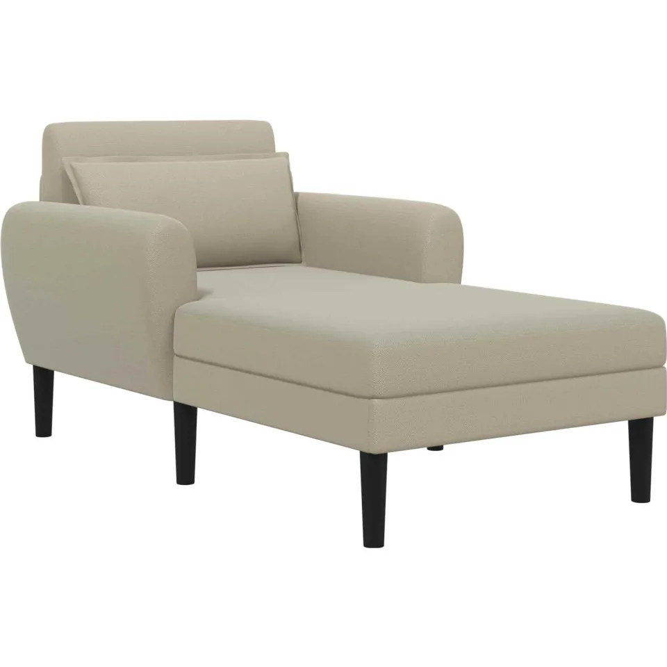 vidaXL Chaise longue Zand Grof geweven fluweel, foto 3