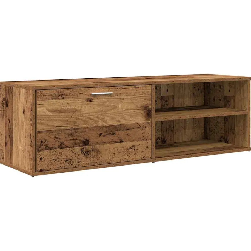 vidaXL Tv-meubel 120x34x37 cm bewerkt hout oud houtkleurig bruin, foto 3