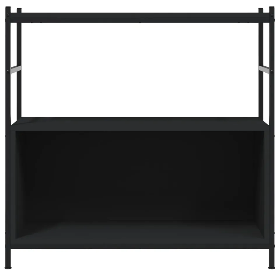 vidaXL Boekenrek 80x30x78,5 cm bewerkt hout en ijzer zwart, foto 4
