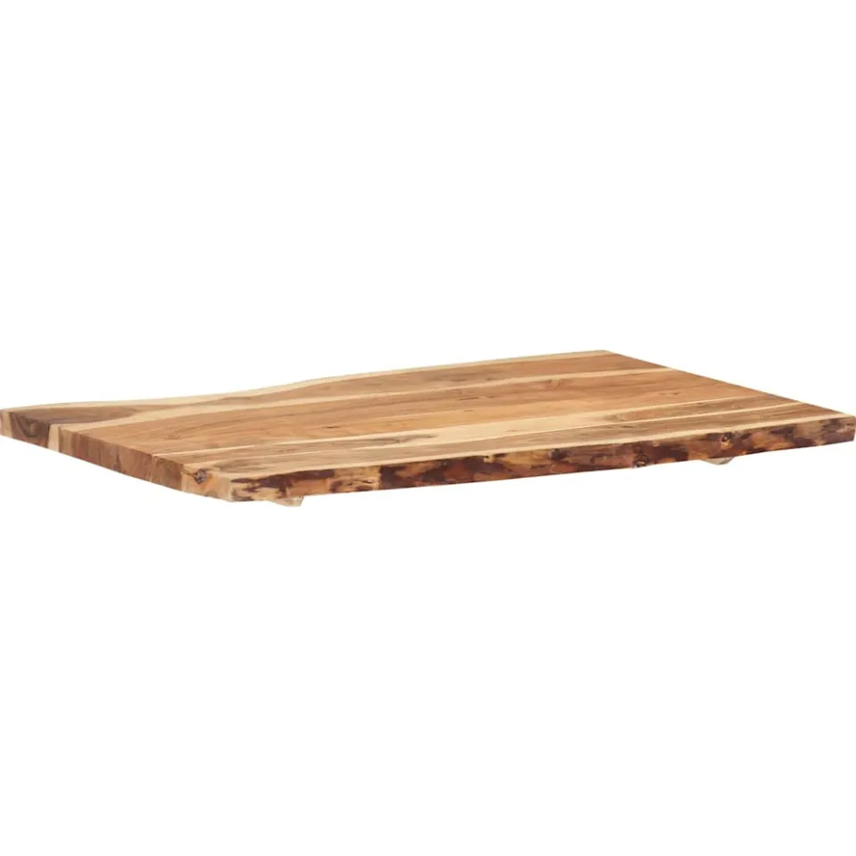 vidaXL Tafelblad 100x(50-60)x3,8 cm massief acaciahout Bruin