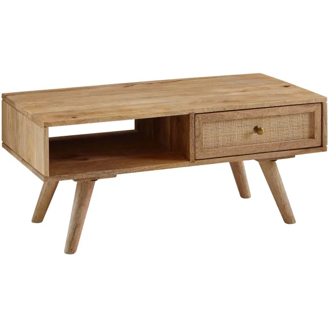 Cosmo Casa Salontafel - Massief mangohout - Bruin - 90 x 45 x 40 cm Lichtbruin