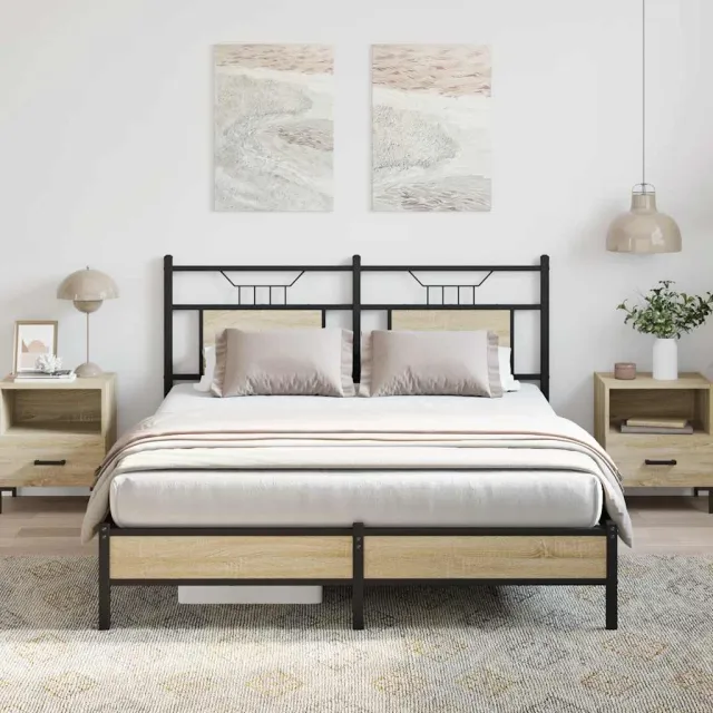 vidaXL Bedframe zonder matras hout sonoma eikenkleurig 140x200 cm