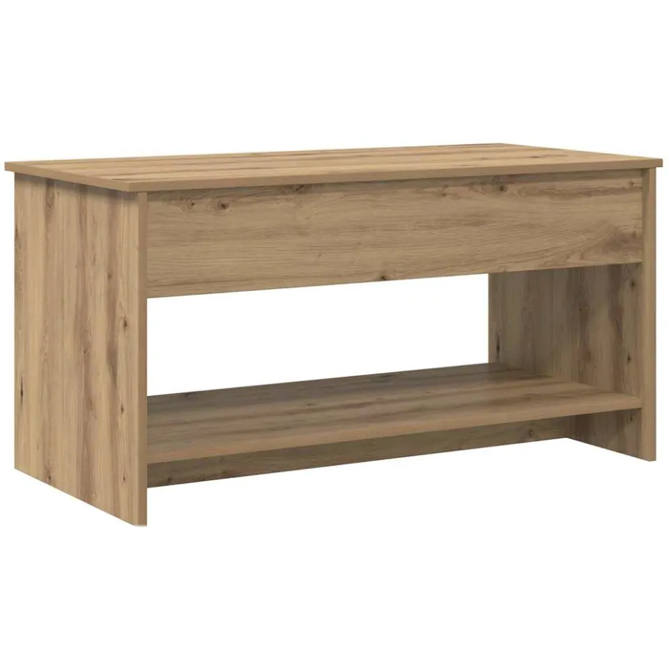 vidaXL Salontafel Artisan Eiken 80 x 50,5 x 41,5 cm Bewerkt hout, foto 3