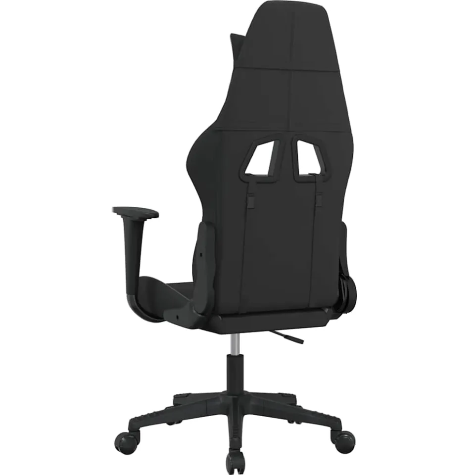 vidaXL Gamestoel stof zwart en lichtgrijs, foto 4