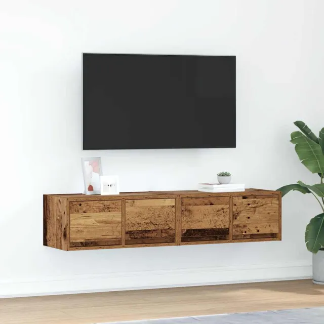 vidaXL Tv-meubels 2 st 60x31x25,5 cm bewerkt hout oud houtkleurig bruin, foto 2