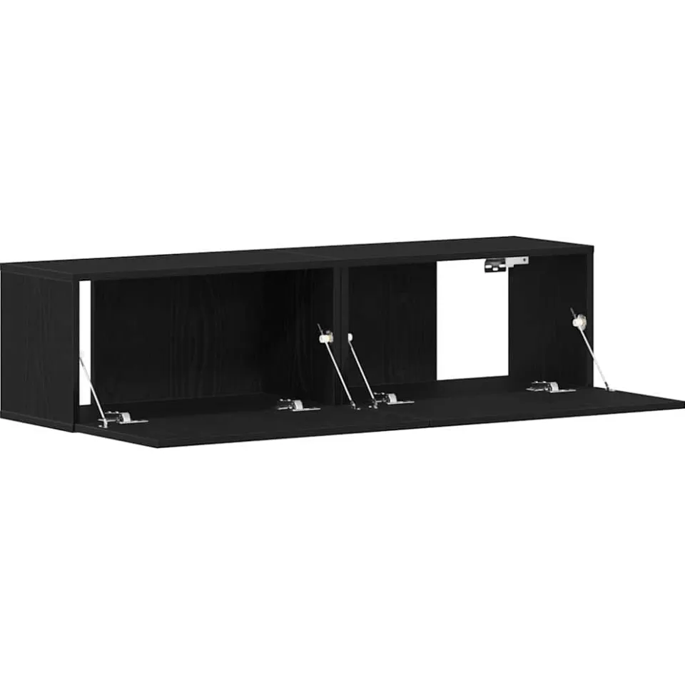 vidaXL Tv-meubel 120x30x30,5 cm spaanplaat zwart eikenkleurig, foto 4