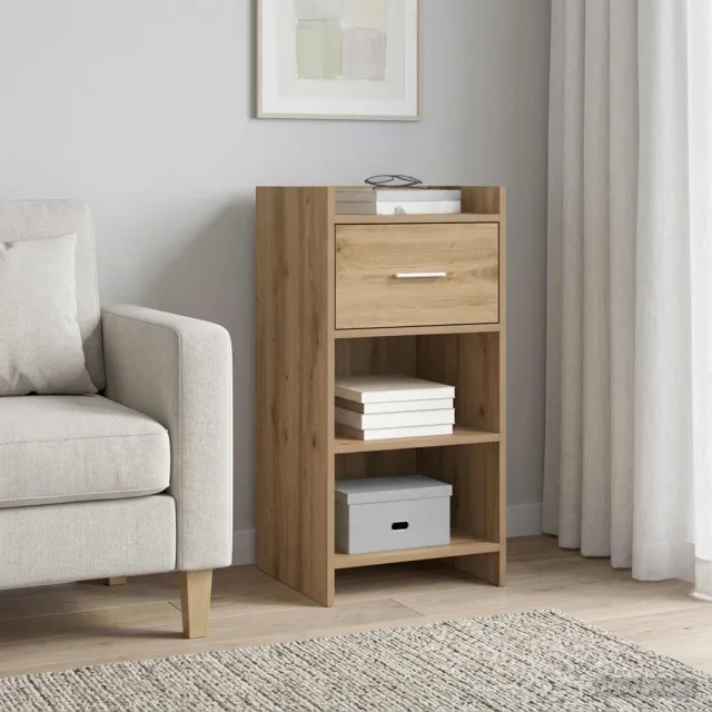 vidaXL Dressoir Artisanaal eiken 40 x 36 x 80 cm Bewerkt hout Bruin