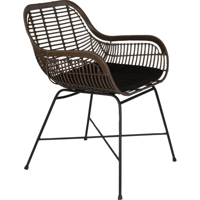 Dutchbone eetkamerstoel Cantik 78,5 x 52 x 59 (2 stuks) Zwart