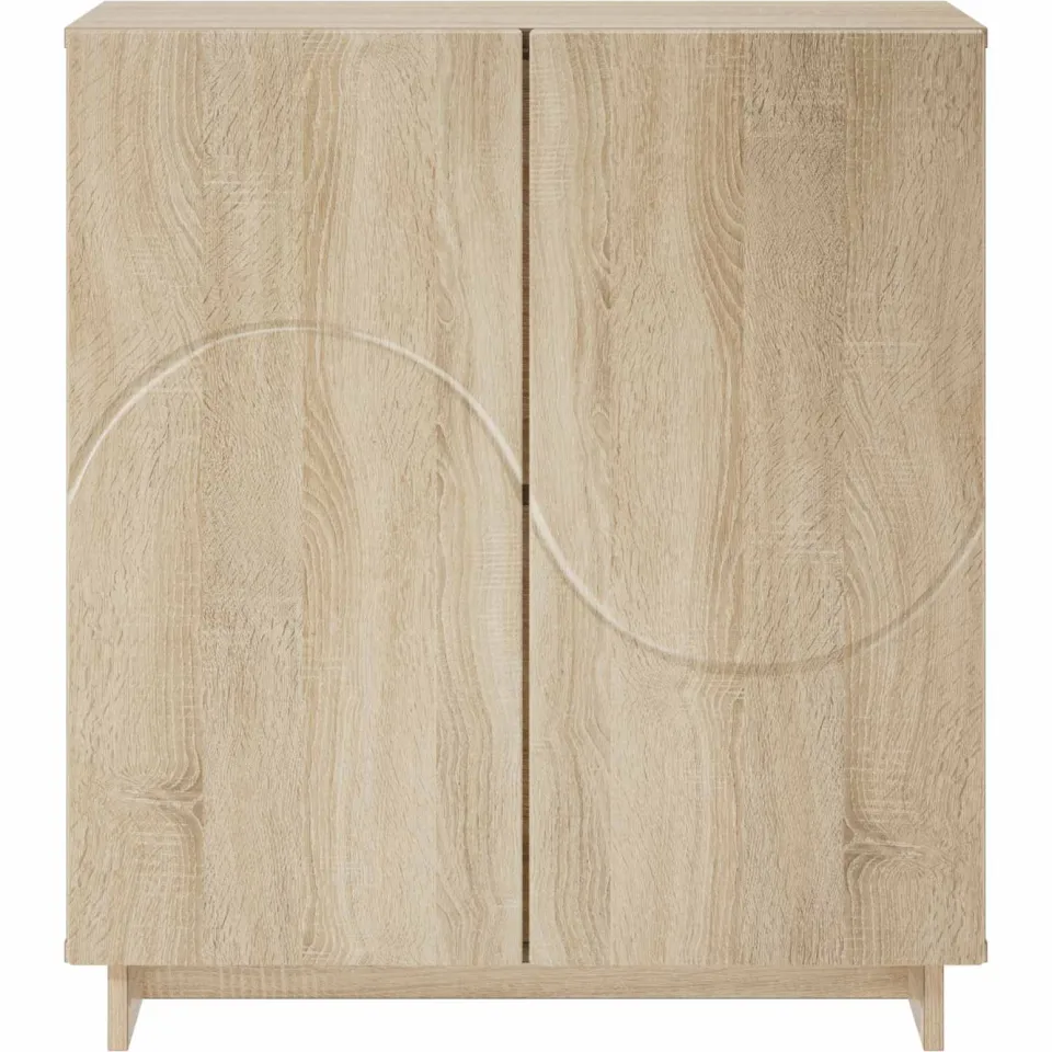 vidaXL Dressoir Sonoma Eiken 67 x 34,5 x 75 cm Bewerkt hout, foto 4
