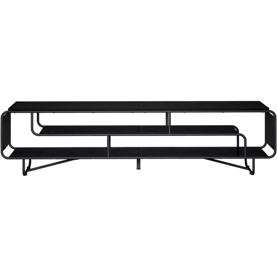 vidaXL TV-standaard 180 x 36 x 45 cm Zwart eiken Bewerkt hout