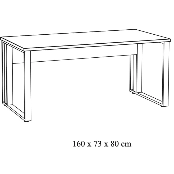 Bureau Erasmus 160cm bruin, foto 4