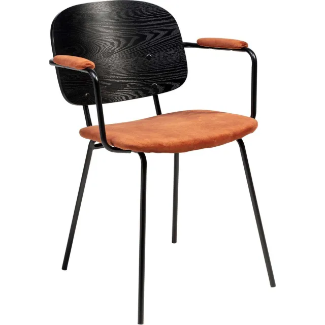 Lodge Living Interieurdirekt - Carina - eetkamerstoel - velours Oranje