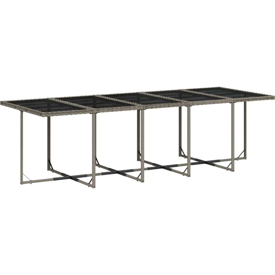 vidaXL 15-delige Tuinset met kussens poly rattan grijs, foto 4