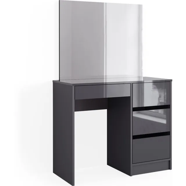 Vicco Kaptafel Sherry, Antraciet, 90 cm met spiegel