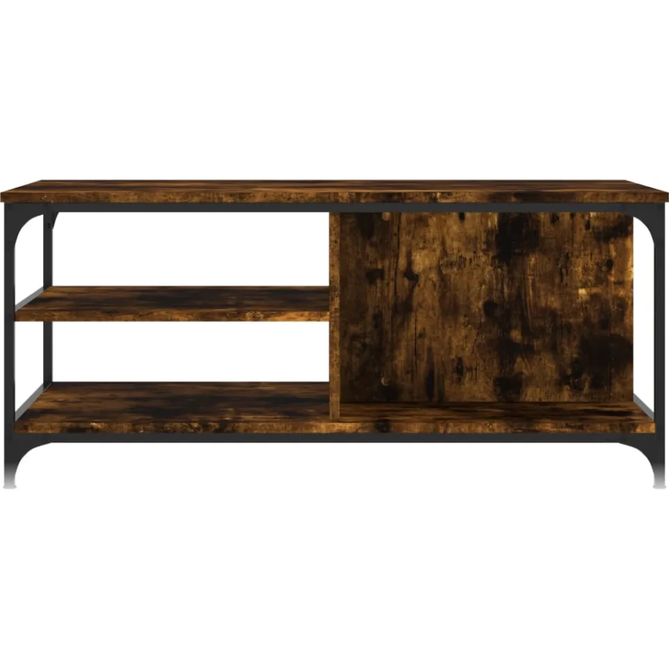 vidaXL Salontafel 100x50x45 cm bewerkt hout gerookt eikenkleurig Bruin