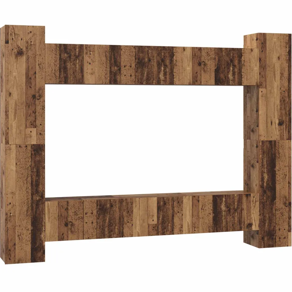 vidaXL Tv-meubelset 10 st 30,5 x 30 x 90 cm Oud Hout Bruin