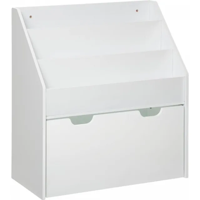 Atmosphera Créateur d'intérieur® Atmosphera for Kids- Kinderboekenkast- MDF- Met Wielen- Wit- 63 x 30 x 70 cm