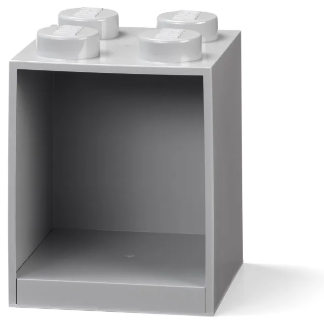 Lego Wandschap Brick 4 - Polypropyleen - Grijs
