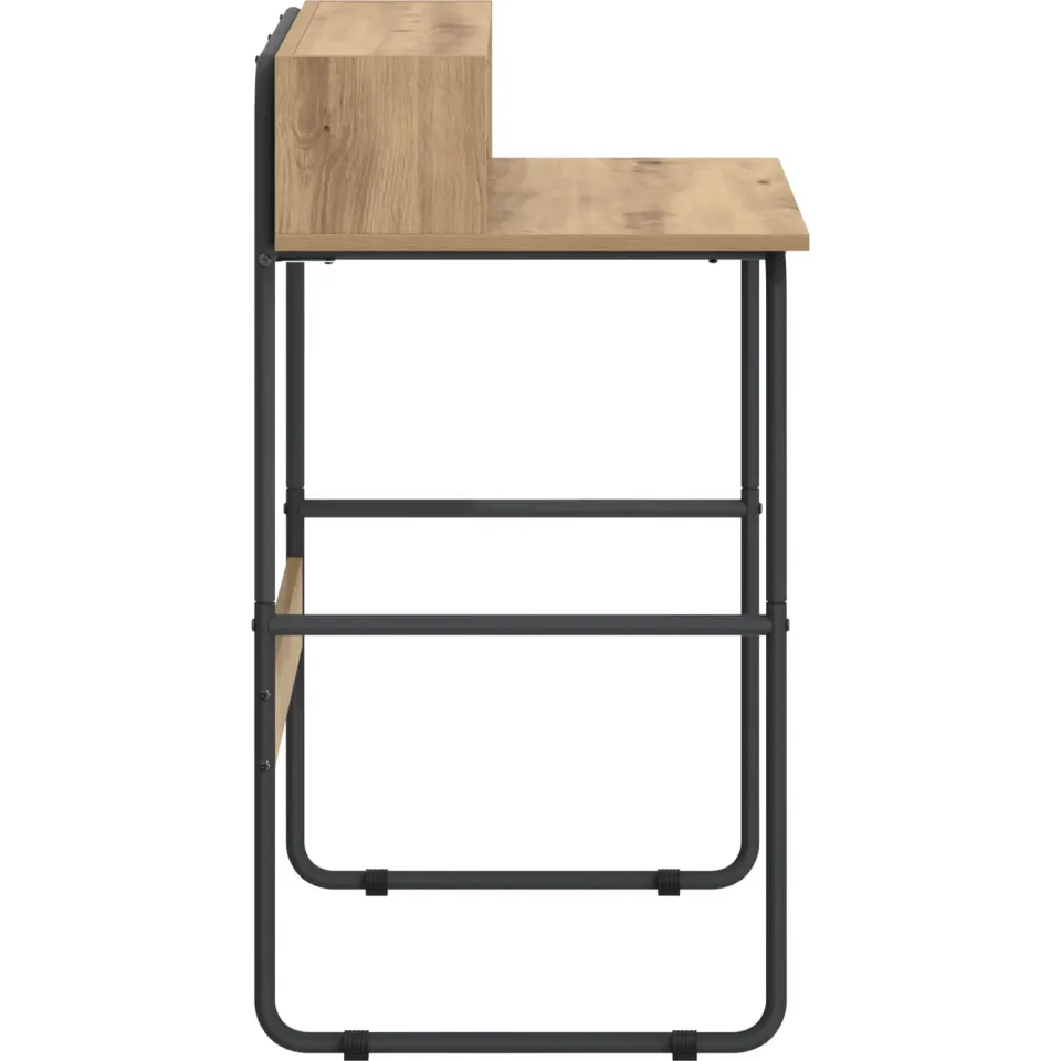 vidaXL Bureau met opbergruimte Artisanaal eiken 80 x 50 x 91 cm, foto 4