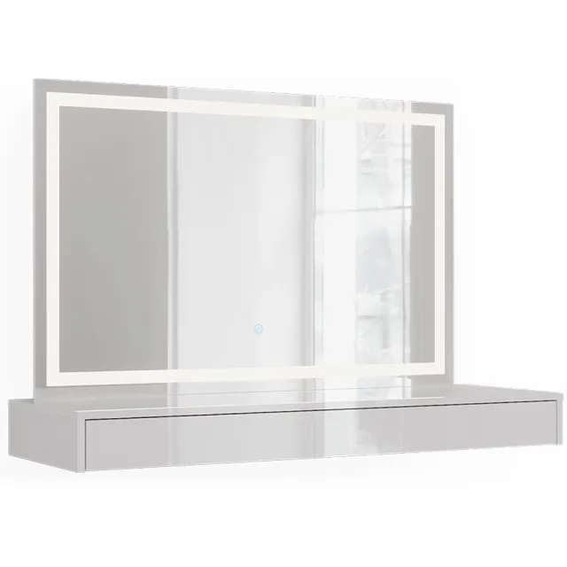 Vicco Kaptafel Sherry, Wit, 120 cm met LED-spiegel