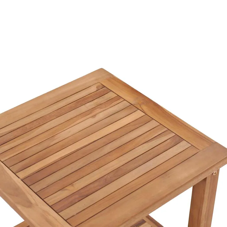vidaXL Salontafel 45x45x45 cm massief teakhout bruin, foto 3
