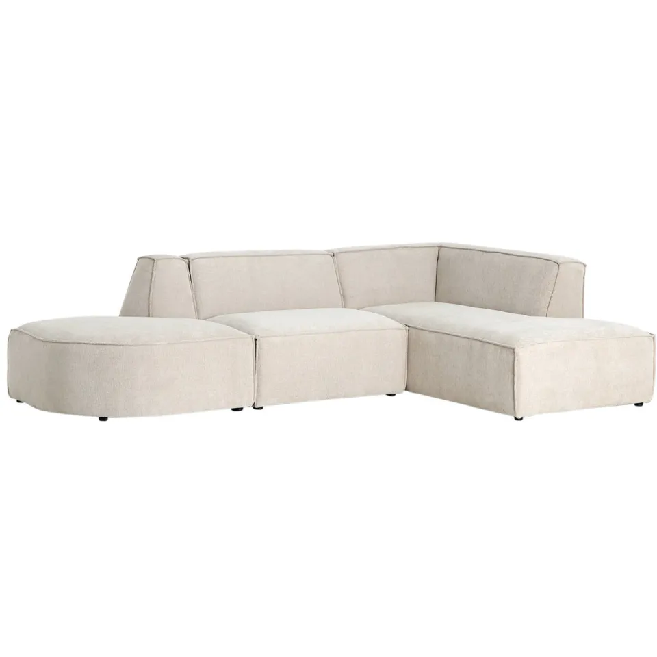 NOUS Living hoekbank Newton met ronde hoek - beige, foto 3