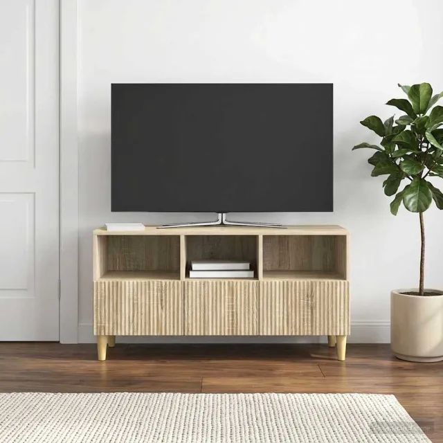 vidaXL TV-kast 102 x 34,5 x 50 cm Sonoma Eiken Bewerkt hout, foto 2