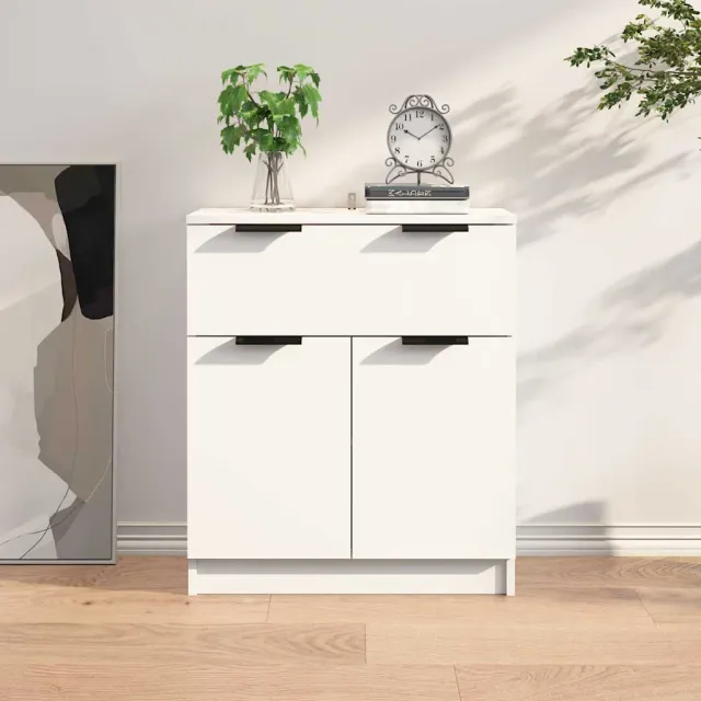 vidaXL Dressoir 60x30x70 cm bewerkt hout wit, foto 2
