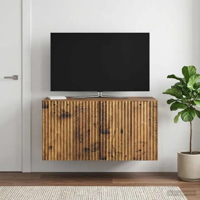 vidaXL Wandbeugel TV-kast 59,5 x 31 x 30 cm Oud hout Bewerkt hout Bruin