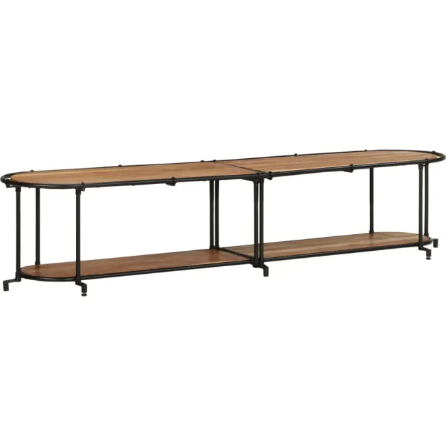 vidaXL Tv-meubel 200x42x40 cm massief acaciahout Bruin