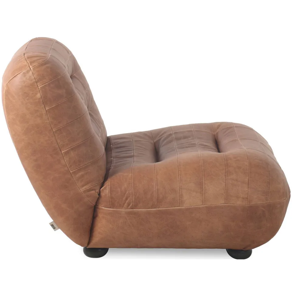 Dutchbone Wyatt Fauteuil Leer Cognac Bruin, foto 4