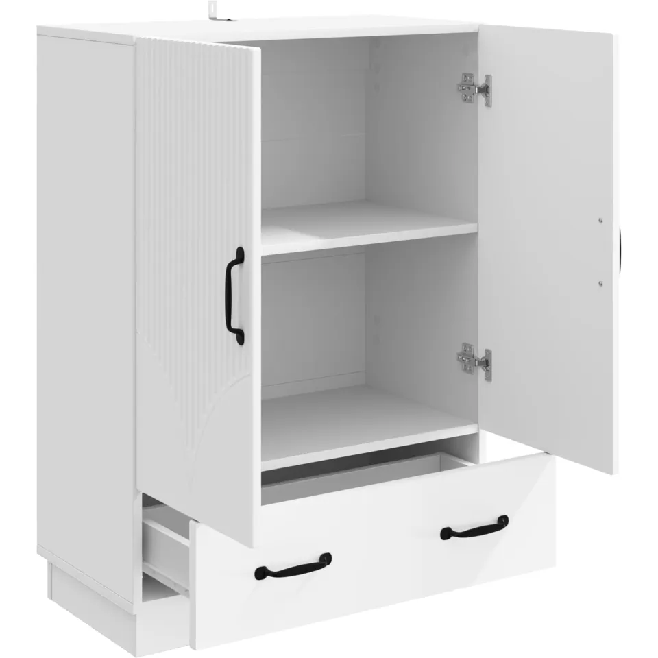 vidaXL Dressoir Wit 66 x 34,5 x 92 cm Bewerkt hout, foto 4