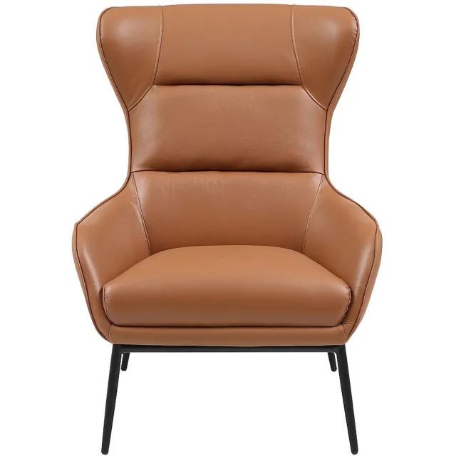 Vente-unique Fauteuil van camelkleurig buffelleder DINNIA