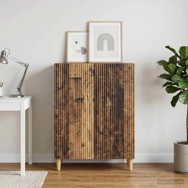 vidaXL Dressoir Oud hout 66 x 34,5 x 90 cm Bewerkt hout bruin, foto 2