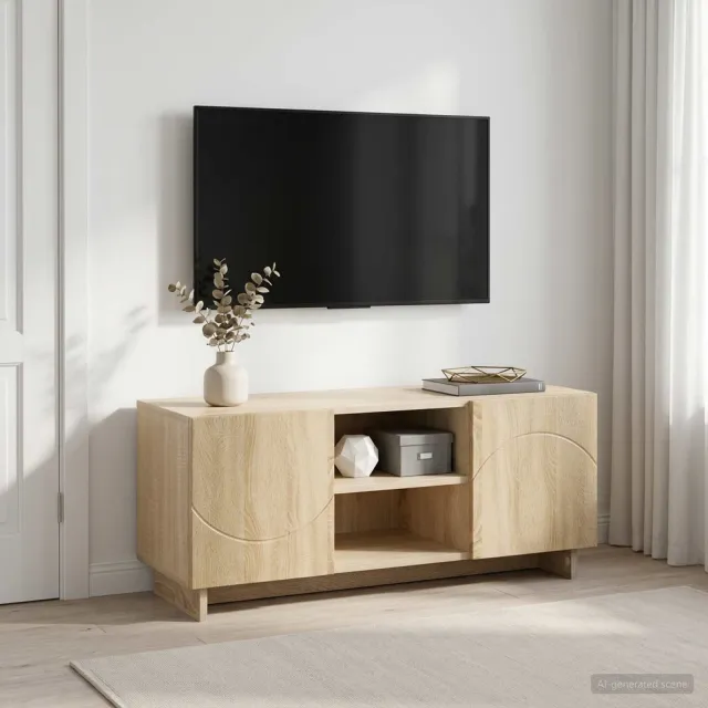 vidaXL TV-standaard 90 x 34,5 x 40 cm Sonoma Eiken Bewerkt hout Bruin