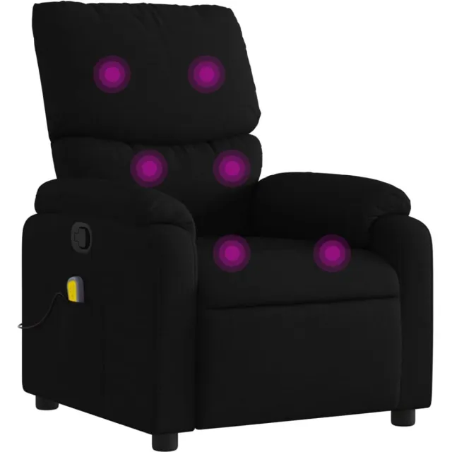 vidaXL Massagestoel - met - zwarte - stof