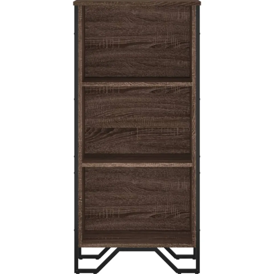 vidaXL Boekenkast 50x31x106 cm bewerkt hout bruin eikenkleurig, foto 3
