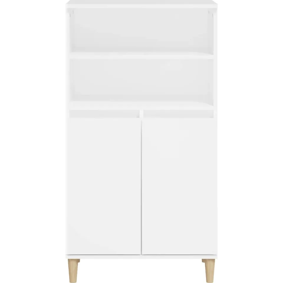 vidaXL Hoge kast Wit 60 x 36 x 110 cm Bewerkt hout, foto 4