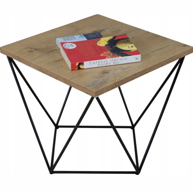 FutuStal Stolik Serie - Druciany Salontafel - Zwart - Dąb Lancelot Zwart;Dąb Lancelot