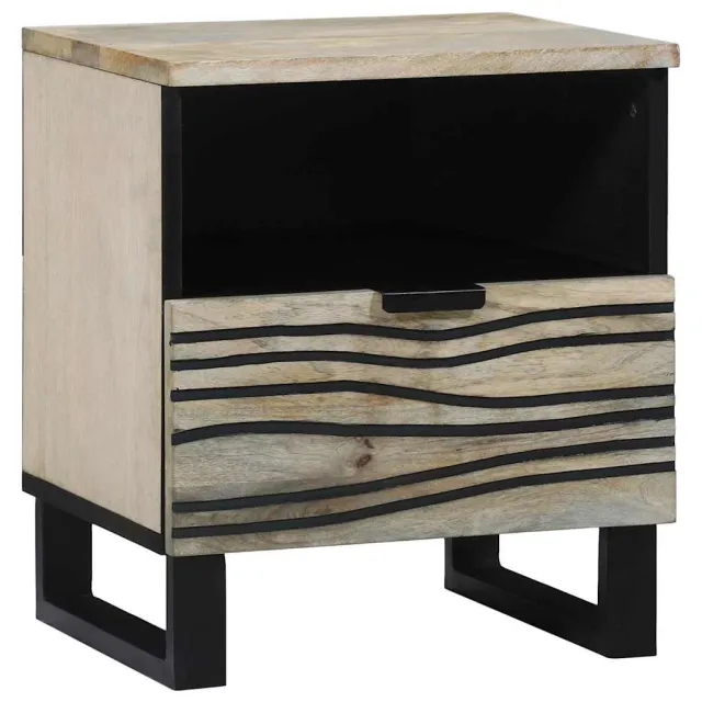 vidaXL Nachtkastje Wit 40 x 33 x 46 cm Bewerkt hout
